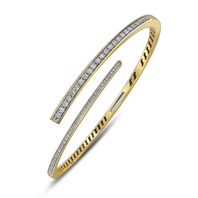 Браслет из жёлтого золота с бриллиантами (060177)