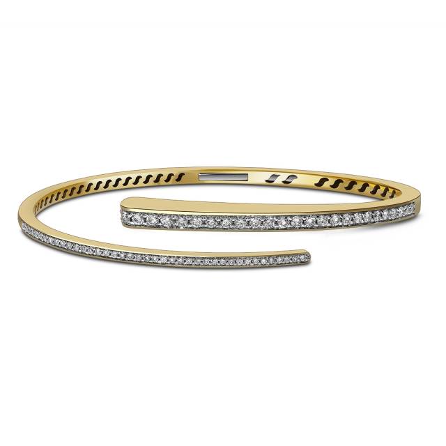 Браслет из жёлтого золота с бриллиантами (060177)