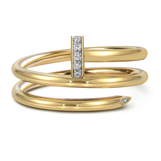 Кольцо из жёлтого золота с бриллиантами (059098)