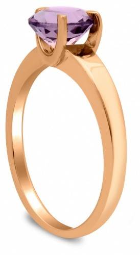 Кольцо из красного золота с аметистом 17.5