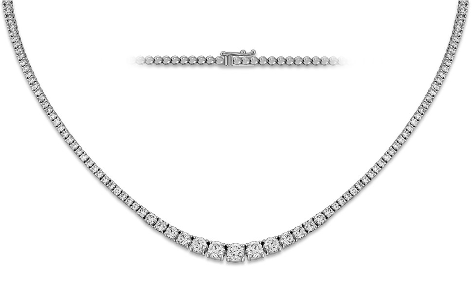 Колье из белого золота с бриллиантами (059553)