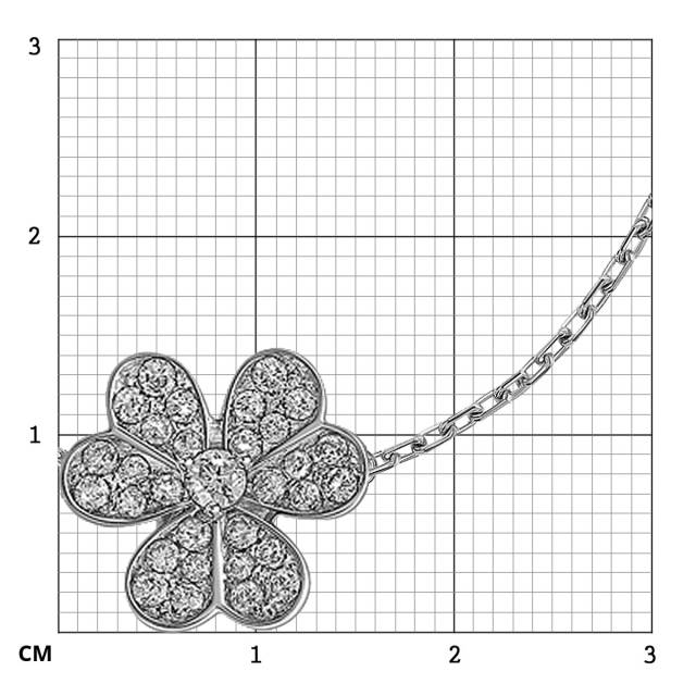 Браслет из белого золота с бриллиантами (060990)