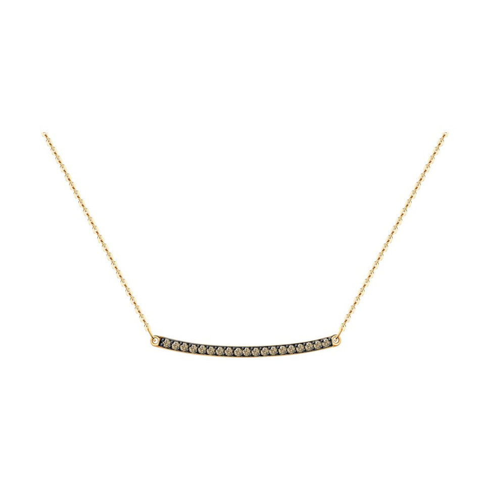 Колье из красного золота с бриллиантами (045242)