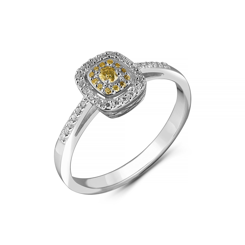 Кольцо из белого золота с бриллиантами (063779)