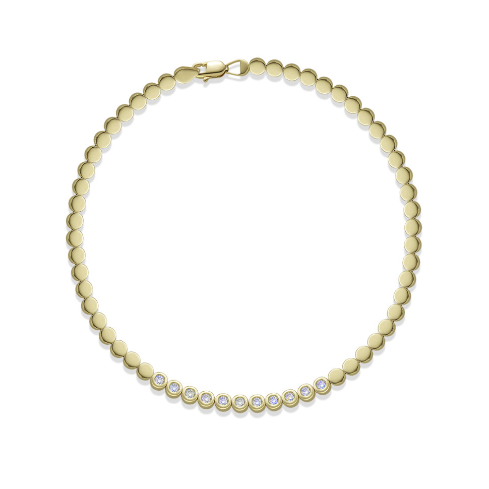 Браслет из жёлтого золота с бриллиантами (054691)