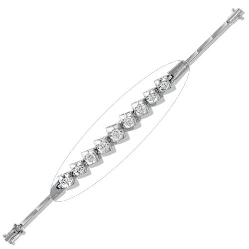 Браслет из белого золота с бриллиантами (040868)