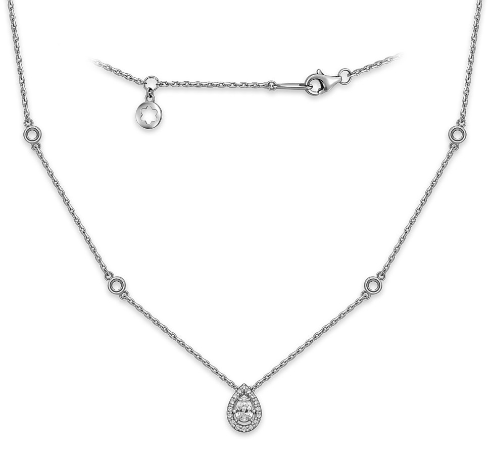 Колье из белого золота с бриллиантами (059131)