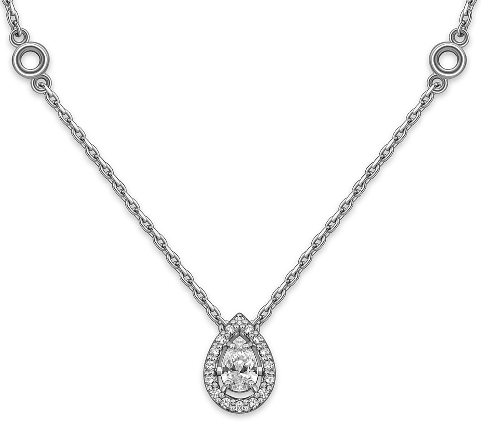 Колье из белого золота с бриллиантами (059131)