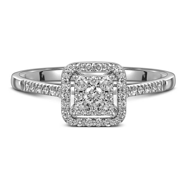 Кольцо из белого золота с бриллиантами (059577)