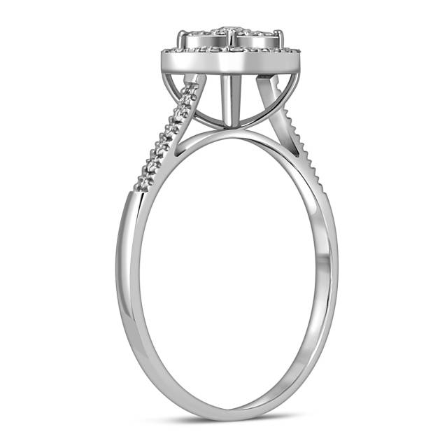 Кольцо из белого золота с бриллиантами (059577)