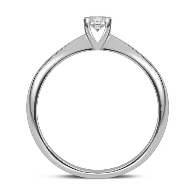 Помолвочное кольцо из белого золота с бриллиантом (047651)