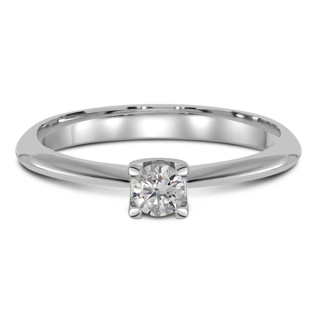 Помолвочное кольцо из белого золота с бриллиантом (047651)