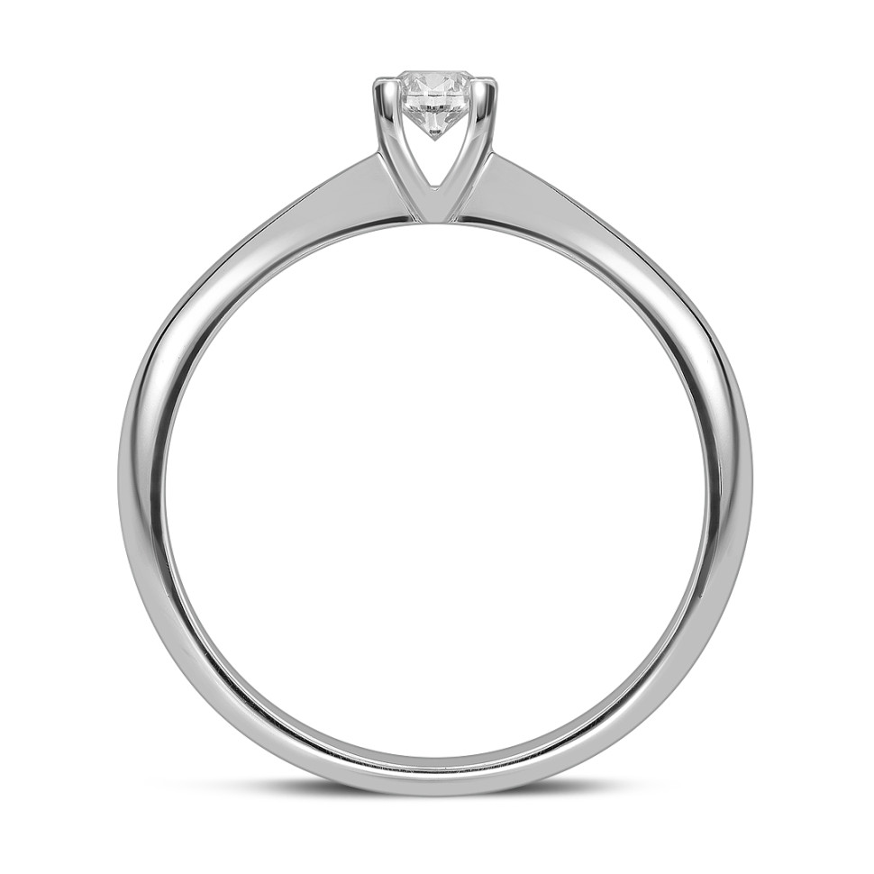 Помолвочное кольцо из белого золота с бриллиантом (047651)