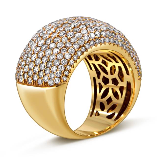 Кольцо из жёлтого золота с бриллиантами (049651)