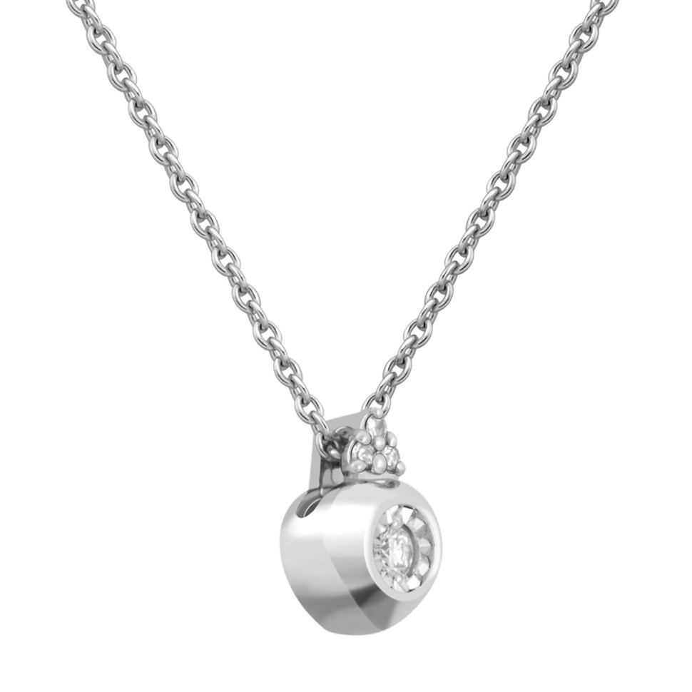 Колье из белого золота с бриллиантами (041409)