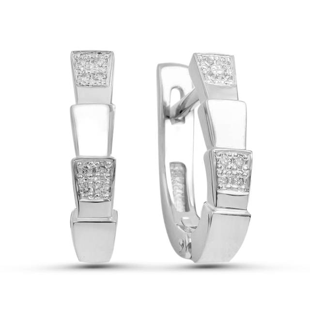 Серьги из белого золота с бриллиантами (060927)