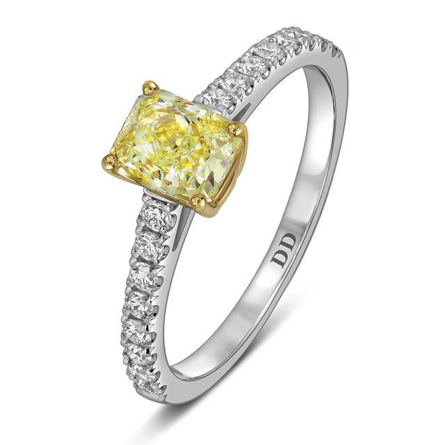 Помолвочное кольцо из белого золота с бриллиантами (063535)