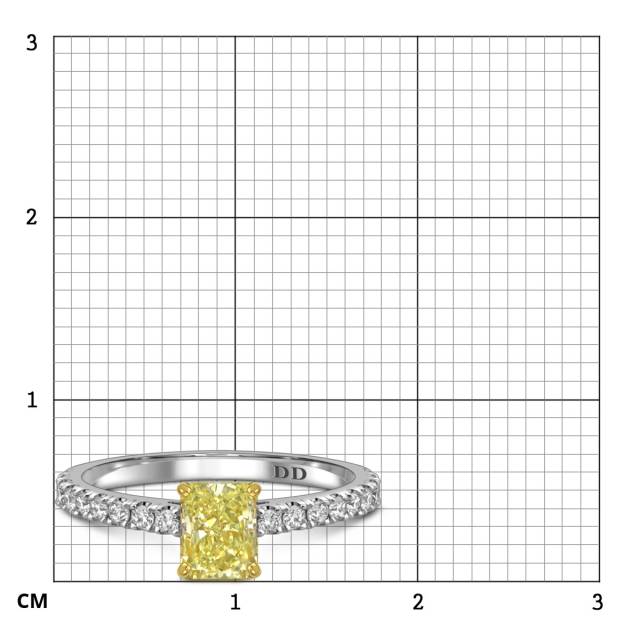 Помолвочное кольцо из белого золота с бриллиантами (063535)