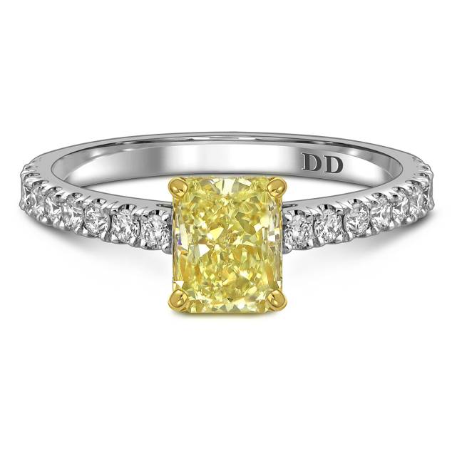 Помолвочное кольцо из белого золота с бриллиантами (063535)