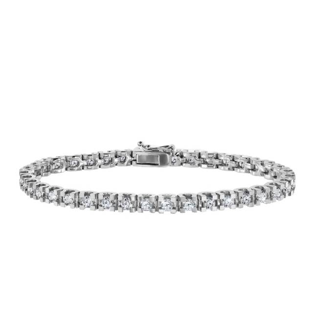 Браслет из белого золота с бриллиантами (054621)