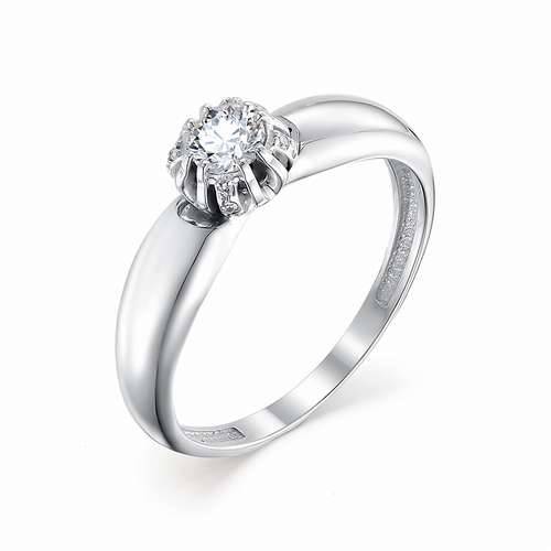 Помолвочное кольцо из белого золота с бриллиантами (031360)