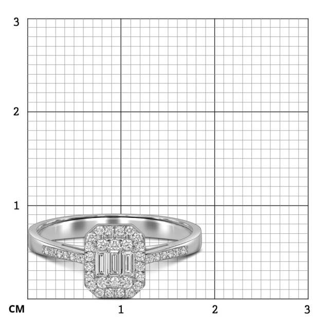 Кольцо из белого золота с бриллиантами (054600)