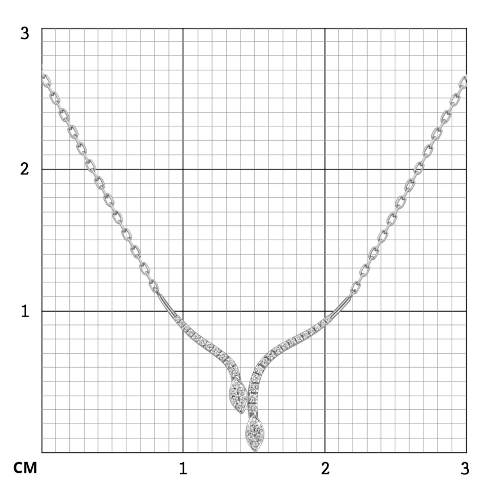 Колье из белого золота с бриллиантами (060541)