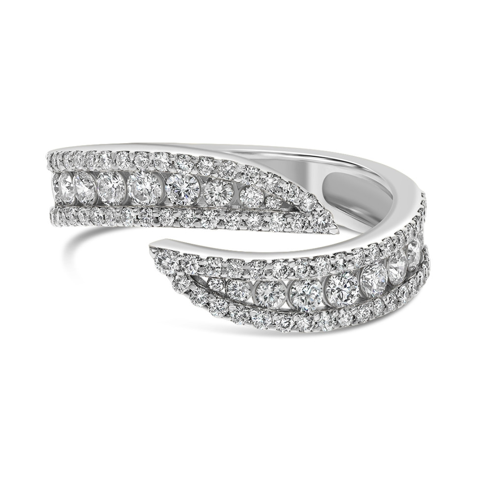 Кольцо из белого золота с бриллиантами (060147)