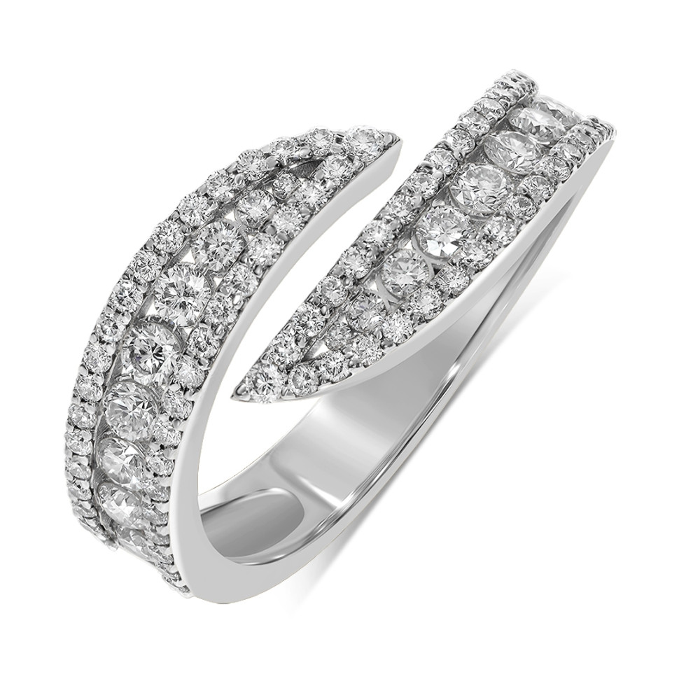 Кольцо из белого золота с бриллиантами (060147)