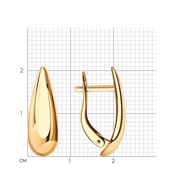 Серьги из красного золота (043217)