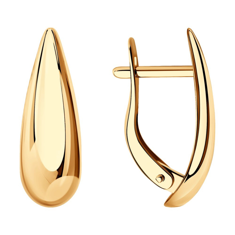 Серьги из красного золота (043217)