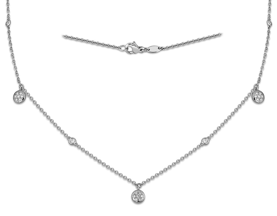 Колье из белого золота с бриллиантами 