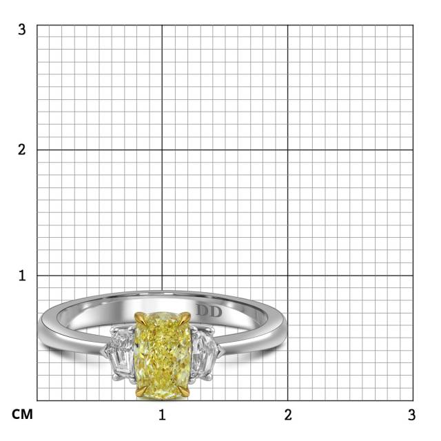 Помолвочное кольцо из белого золота с бриллиантами (063555)