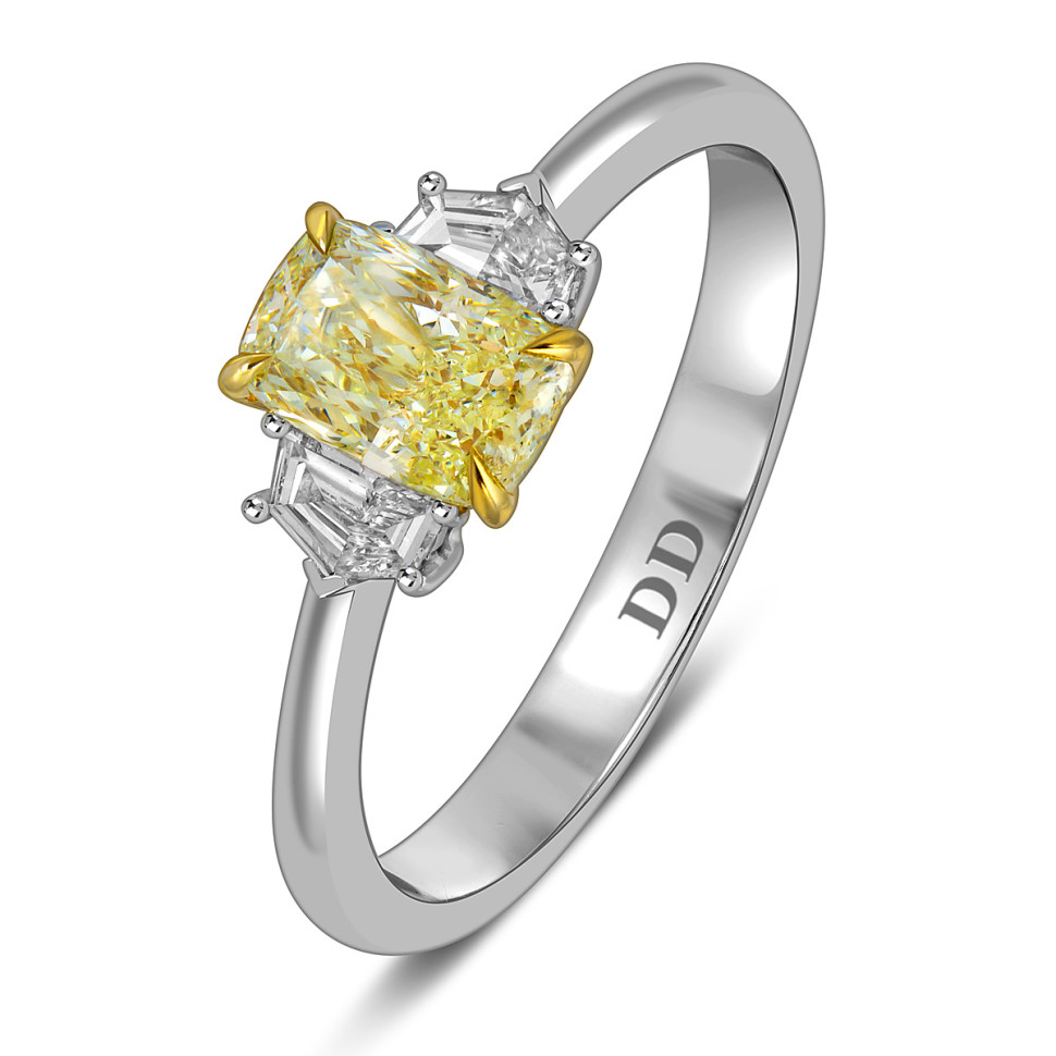 Помолвочное кольцо из белого золота с бриллиантами (063555)