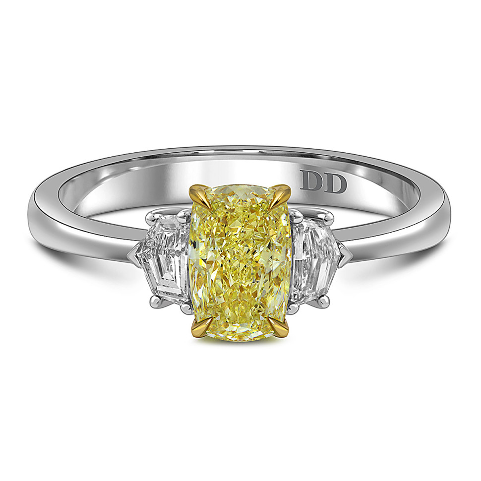 Помолвочное кольцо из белого золота с бриллиантами (063555)