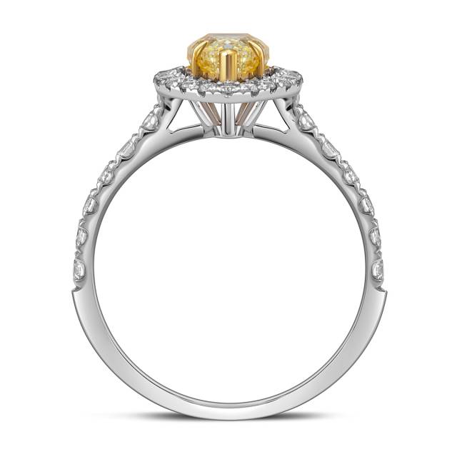 Помолвочное кольцо из белого золота с бриллиантами (053744)