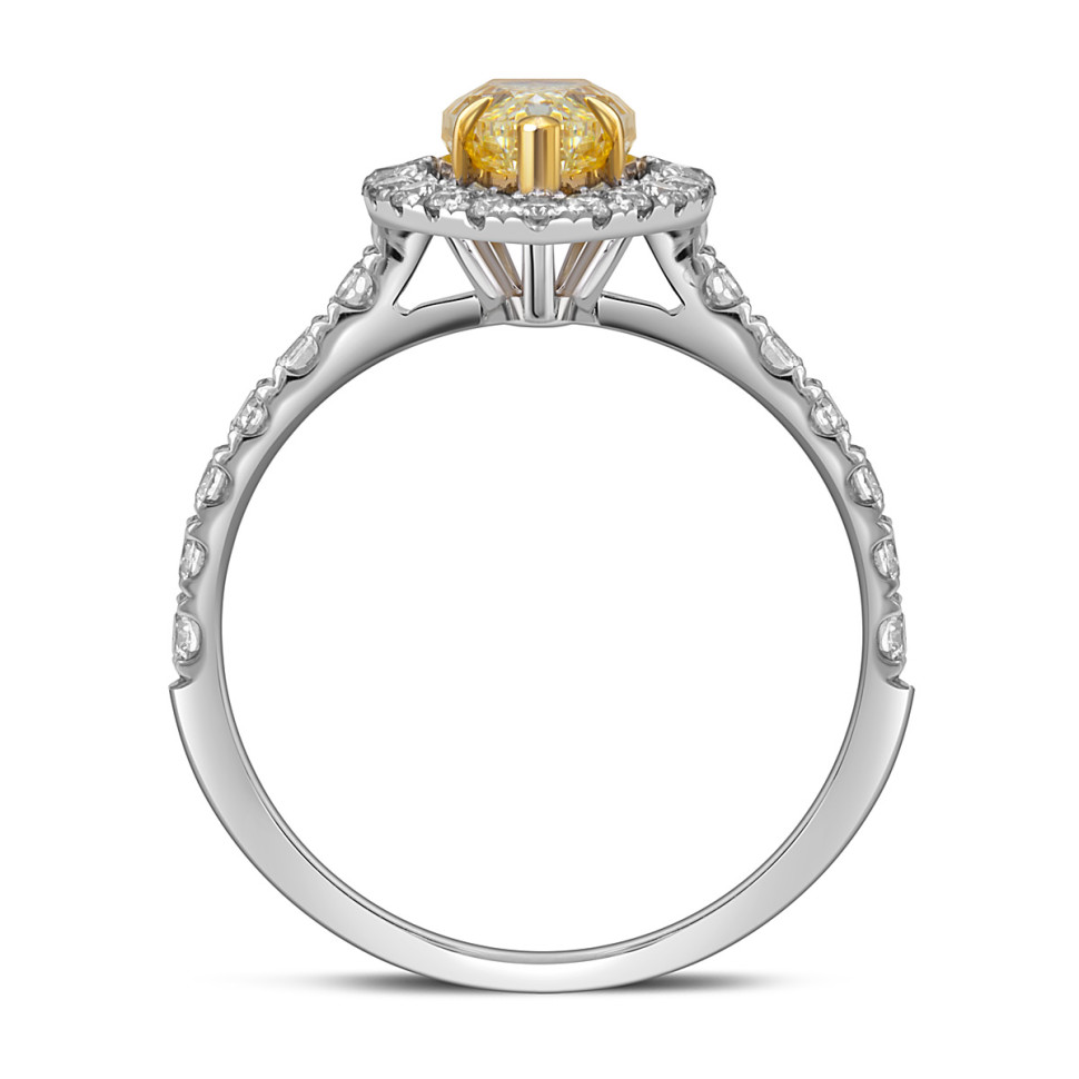 Помолвочное кольцо из белого золота с бриллиантами (053744)