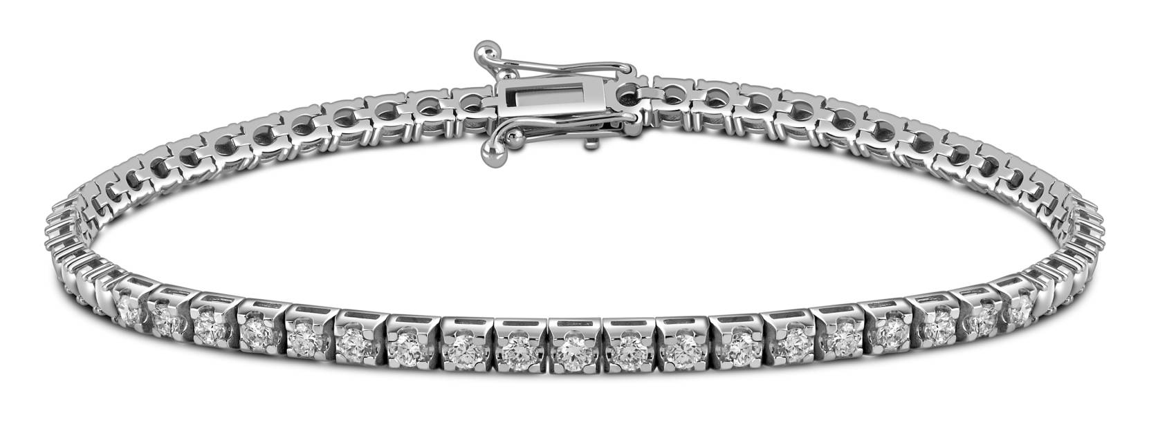 Браслет из белого золота с бриллиантами (056137)