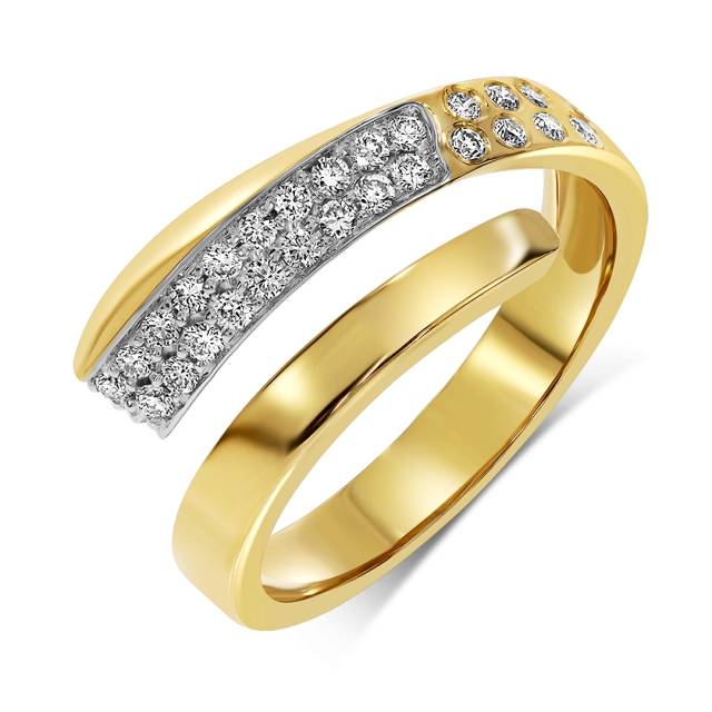 Кольцо из жёлтого золота с бриллиантами (059983)