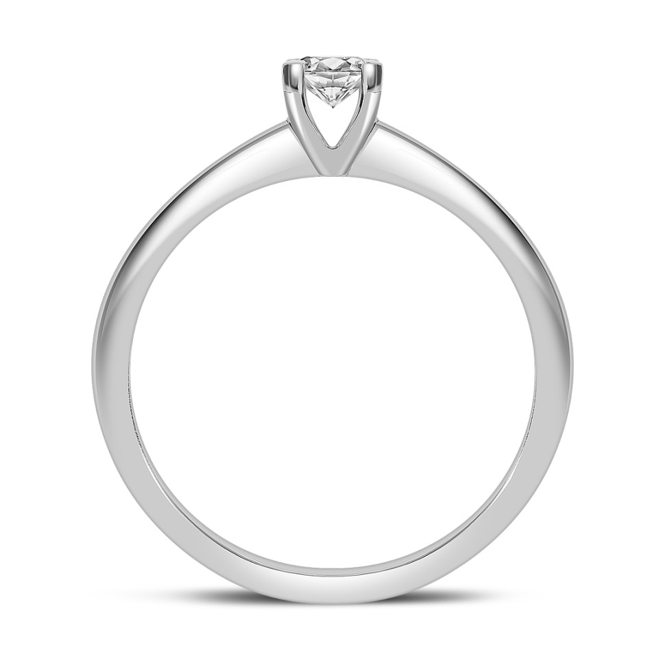 Помолвочное кольцо из белого золота с бриллиантом (047661)