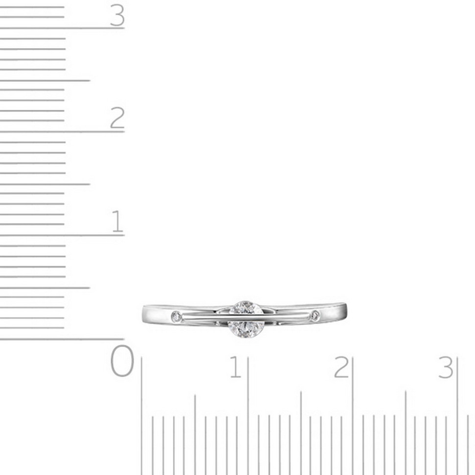 Помолвочное кольцо из белого золота 