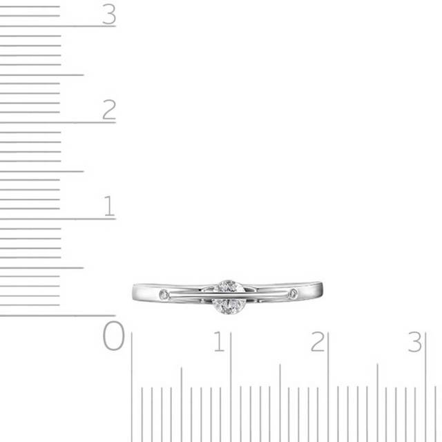 Помолвочное кольцо из белого золота "Танцующий бриллиант" (047772)