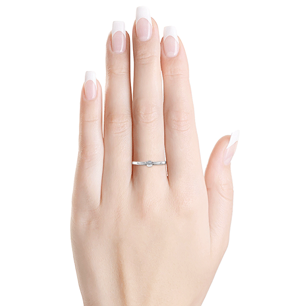 Помолвочное кольцо из белого золота "Танцующий бриллиант" (047772)