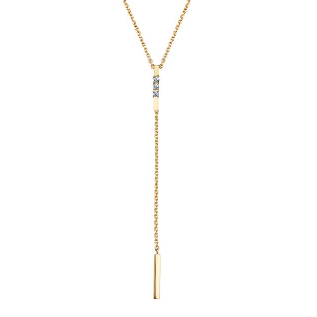 Колье из жёлтого золота с бриллиантами (049268)