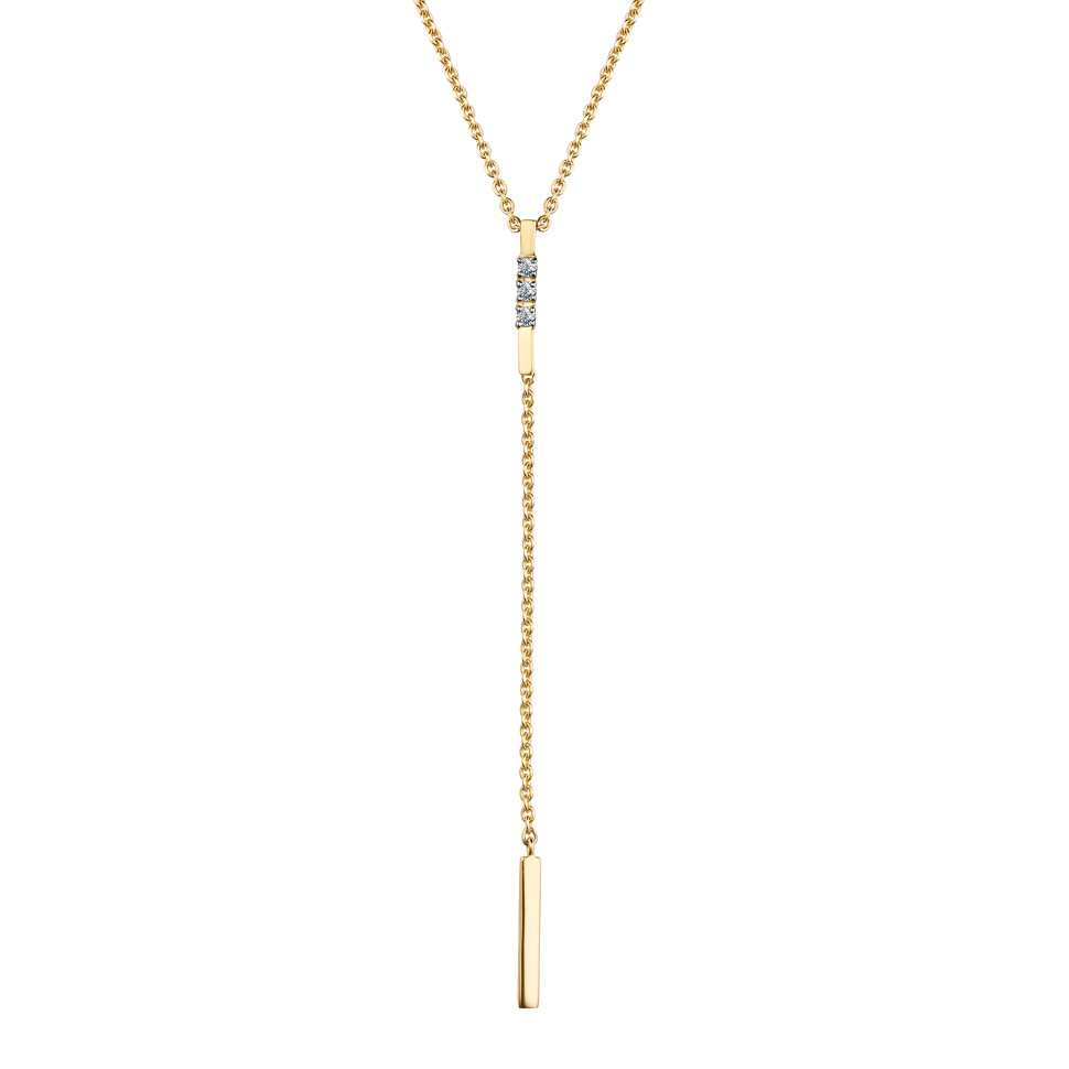 Колье из жёлтого золота с бриллиантами (049268)