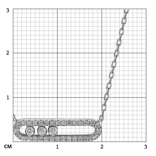 Колье из белого золота с бриллиантами (061060)