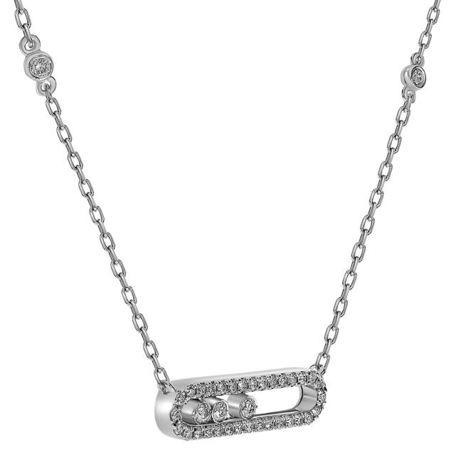 Колье из белого золота с бриллиантами (061060)