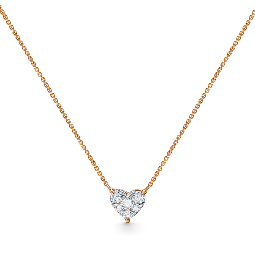 Колье из красного золота с бриллиантами (053991)