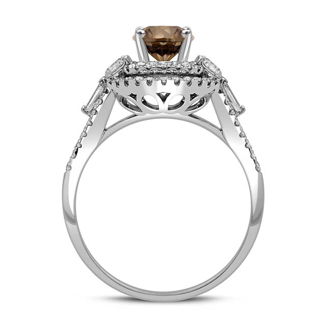 Помолвочное кольцо из белого золота с бриллиантами (049023)