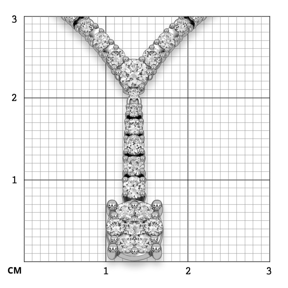 Колье из белого золота с бриллиантами (059136)